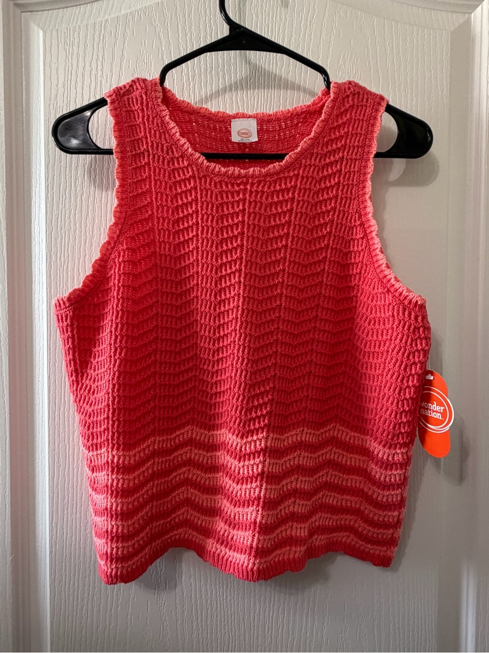 wonder nation Coral Textured Knit Tank Top
